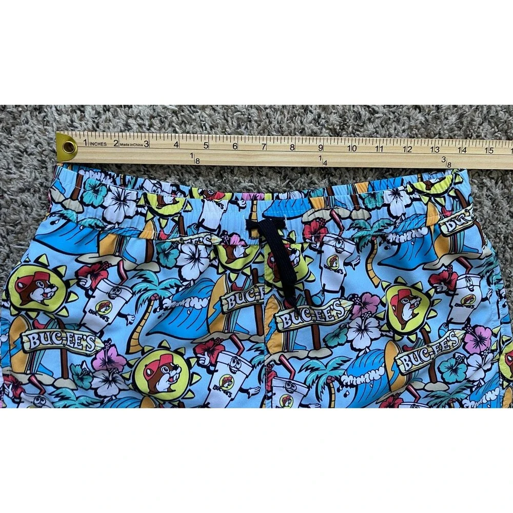 Buc-ee's Swimming Trunks Mens Small Lined Swim Shorts 6.5
